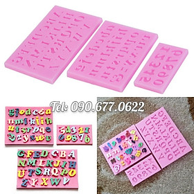 Mua Bộ 3 khuôn silicone làm bánh  rau câu  socola chữ cái  ký tự  số – Mã số 1054