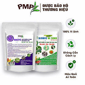 Mua Combo chế phẩm vi sinh trừ bệnh  trừ sâu PMP cho rau sạch  hoa  cây cảnh (Biomic & Killpa)