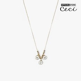 CECI - Dây chuyền nữ sợi mảnh mặt chữ Mom thanh lịch CC4-01000190