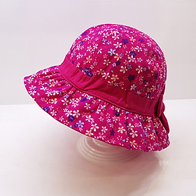 Nón Vành Bé Gái Nơ Hoa Nền Hoa Nhí Cao Cấp Duy Ngọc Size 46 Dành Cho Bé Dưới 18 Tháng Tuổi (4979)