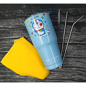 BÌNH GIỮ NHIỆT THÁI LAN 900ml (ĐÚNG MẪU)+ Túi đựng + 2 ống hút + cọ vệ sinh ống hút -AMZO