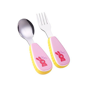 Mua BỘ MUỖNG NĨA ĂN DẶM INOX 304 CHO BÉ - KÈM HỘP NHỰA