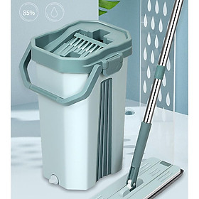 Mua ️ - Cây Lau Nhà Thông Minh Tự Vắt Hiện Đại 2021 - Màu Xanh - Tặng Kèm 2 Bông Lau