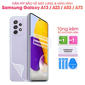 Mua Dán Dẻo PPF Mặt Lưng  Màn Hình Dành Cho Samsung Galaxy A13 / A23 / A53 5G / A73 5G Chống Trầy Xước Kèm Bộ Phụ Kiện Dán - Handtown - Hàng Chính Hãng