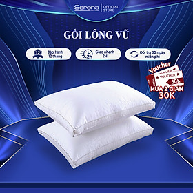 Mua Ruột Gối Lông Vũ SERENA Cao Cấp - Cái Ruột Gối Nằm Ngủ Microfiber Khách Sạn 5 Sao Cao Cấp Lông Vũ Tự Nhiên