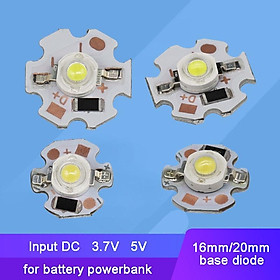 Set 10 Đèn LED Nhiều Màu Sắc 3.7V 5V 1W 3W + Đế 20mm