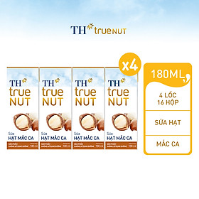 Combo 4 lốc sữa hạt mắc ca TH true NUT 180 ml (180 ml x 16)