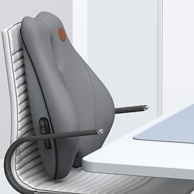 Đệm gối tựa lưng cho ô tô, dân văn phòng ngồi nhiều chất liệu cao su non 6 chế độ massage tiện lợi cắm cổng USB tiện lợi