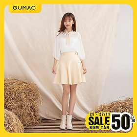 Váy nữ VA10118 GUMAC thiết kế rã xòe 2 nút