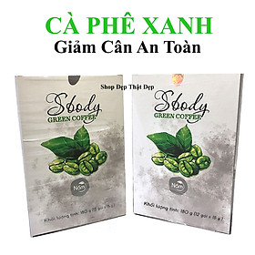 (2 Hộp) Sbody Green Coffee Hỗ trợ Giảm Cân - Tinh chất Cafe Xanh không gây hại cho Sức Khoẻ - Hộp 12 gói / 180G