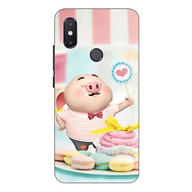 Ốp lưng điện thoại Xiaomi Mi 8 SE hình Heo Con Ăn Bánh - Hàng chính hãng