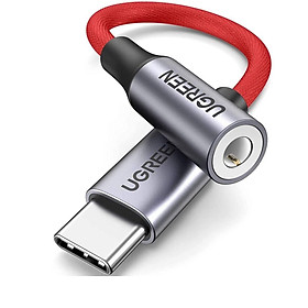 Mua Cáp chuyển đổi tai nghe USB C sang 3.5 mm 0.1M chip DAC Tương thích cho điện thoại Samsung màu đỏ Ugreen P161CHI70859AV - Hàng chính hãng