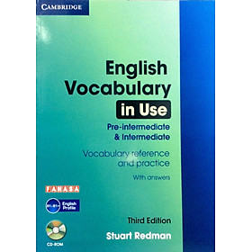 Ảnh bìa English Vocabulary in Use: Pre-Intermediate and Intermediate Book with Answers: Vocabulary Reference and Practice (Kèm CD)