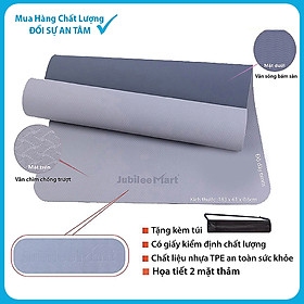 Thảm Tập Yoga, GYM 2 Lớp Chống Trơn Trượt Tặng Túi Đựng Thảm - GIAO MÀU NGẪU NHIÊN