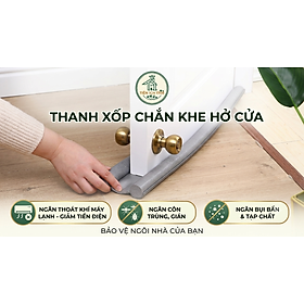 Combo 3 cặp thanh chắn khe cửa (ron chắn khe cửa) chống thoát hơi máy lạnh, máy điều hòa