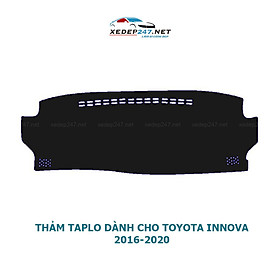 Thảm Taplo dành cho xe Toyota Innova 2005 đến 2020 chất liệu Nhung, da Carbon, da vân gỗ
