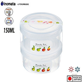 Set 2 chiếc hộp đựng thực phẩm tròn Inomata Handy Pot