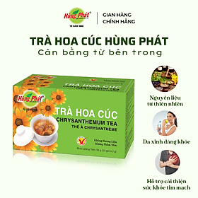 Trà Hoa Cúc Túi Lọc Hùng Phát Thanh Nhiệt Cơ Thể An Giấc Ngủ Ngon Hỗ Trợ Tim Mạch Hộp 25 Gói