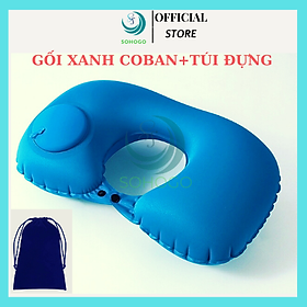 [GỐI LỤA-CHỌN MÀU]- Gối lụa cao cấp hình chữ U, có nút bơm tự động- dành cho dân văn phòng, lái xe du lịch- Gối bơm tự động, chống mỏi cổ