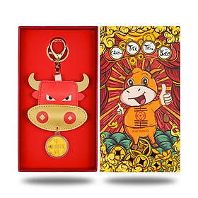 Lì Xi Kim Sửu Móc Treo vàng 24K 999 KAIGOLD