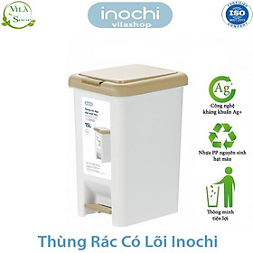 Mua Thùng Đựng Rác  Thùng Rác Nhựa Đạp Chân Có Lõi 15 Lít Nắp Đậy Chữ Nhật Inochi Tiêu Chuẩn Xuất Nhật - Châu Âu - EU