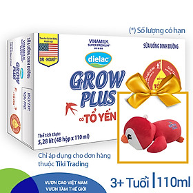 Thùng 48 Hộp sữa bộ pha sẵn Dielac Grow Plus có tổ yến 110ml