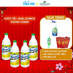 Mua  Combo 4 TẶNG 3  4 chai Nước tẩy vết bẩn đa năng khử mùi hôi ZONROX JAVEL 6in1 1000ML