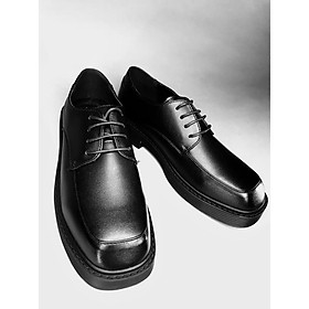 Giày tây nam ulzzang phong cách hàn quốc , mũi giày được bo vuông, có dây buộc, phần đế đôn - HOUDITA C-V01