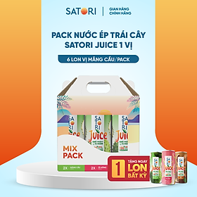 Pack 1 vị nước ép trái cây Mãng Cầu Satori Juice 250ml + Tặng 1 lon nước