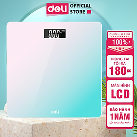 Mua Cân Điện Tử Sức Khoẻ Thông Minh Mặt Vuông Kính Cường Lực Chịu Lực 180Kg Deli - Phù Hợp Gia Đình Trường Học Theo Dõi Đo Lường Sức Khoẻ -  Nhiều Màu Sắc - Hàng Chính Hãng - Kết quả chính xác - E86120