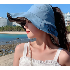 Mũ đi biển rộng vành chống nắng mới, nón rộng vành nữ chống tia cực tím