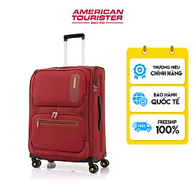 Vali kéo American Tourister Maxwell Spinner TSA - Red - Trung 25 Inch