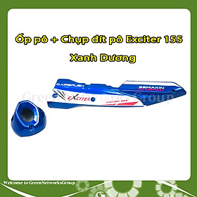 Bộ ốp pô xe + chụp đít pô Exciter 155 nhựa ABS đủ màu Green Networks Group ( Mẫu In trên sp giao ngẫu nhiên )