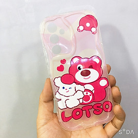 Ốp lưng cho Samsung A54 5G TPU viền sóng gấu dâu nhiều mẫu đáng yêu( hàng chính hãng)