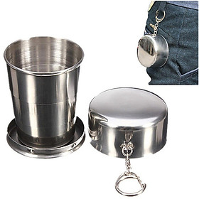 Cốc inox gấp gọn đa năng bỏ túi tiện dụng du lịch - T091