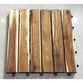 50 tấm ván lót sàn gỗ vỉ nhựa 6 nan - màu gỗ tự nhiên
