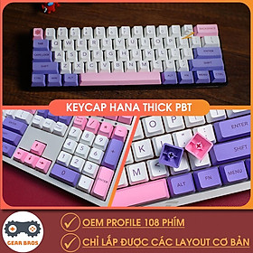 Mua Keycap Hana OEM Profile Cho Bàn Phím Cơ Chất Liệu Thick PBT In Dyesub 108 Phím