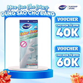 Mua Găng tay dáng dài Nitrile không mùi MyJae rửa chén  bát  dọn dẹp nhà cửa 38CM
