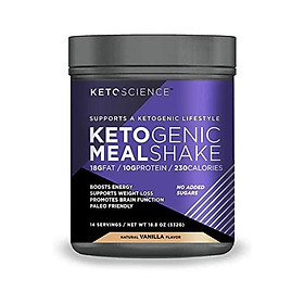 Keto Science Ketogenic Meal Shake Chocolate Dietary Supplement, Rich in MCTs and Protein, Keto and Paleo Friendly, Weight Loss, (14 servings), 20.7 oz Packaging May Vary