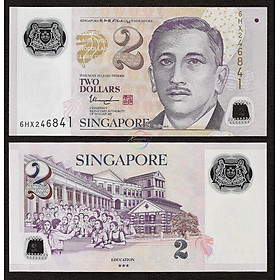 Mua Tiền Đông Nam Á  2 dollars polymer Singapore sưu tầm