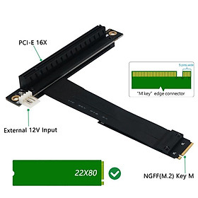 Card Mở Rộng Pci-E 3.0 16x Sang M2 M.2 Nvme Key-M 2230 2242 2260 2280