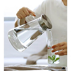 Mua Bình nước thuỷ tinh siêu chịu nhiệt 120 độ C cao cấp 1.8 lít