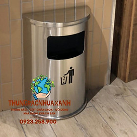 THÙNG RÁC INOX BÁN NGUYỆT