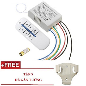 Mua Bộ công tắc điều khiển từ xa bằng sóng rf 4 kênh 1000W bật tắt điện từ xa - Loại 4 cổng 2 khiển
