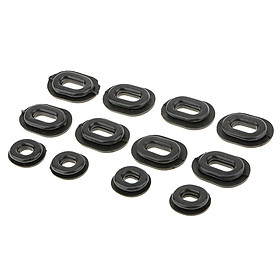 12pcs Black rubber Side Cover Grommets For Motorcycle Car Auto CG125