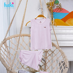 Bộ quần áo sát nách cho bé vải sợi tre cao cấp siêu mềm mịn mát lạnh cho bé - Bộ ba lỗ cho bé sơ sinh Haki BB005