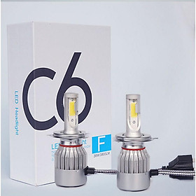 Set 2 bóng đèn pha LED 12V H4 H7 H8 H11 H1 HB3 HB4 9006 9012 7600LM 6000K 72W 12V cho xe hơi