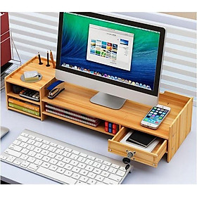 Mua Bàn kê màn hình máy tính có ngăn khóa tiện lợi thiết kế đẹp mắt - ShopToro - AsiaMart