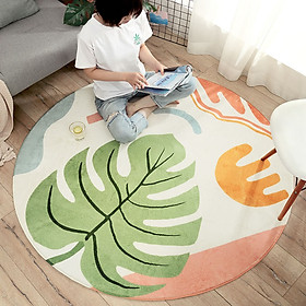 Thảm lông cừu tròn trang trí phòng khách, phòng ngủ 1.4m