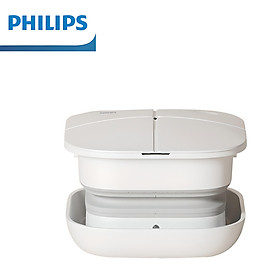 Bồn ngâm chân kiêm máy massage, tích hợp tia hồng ngoại điện xung thương hiệu cao cấp Philips PPM3102F - Hàng Nhập Khẩu